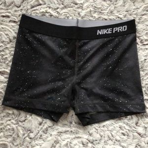 RARE Nike Pro Spandex Black Galaxy